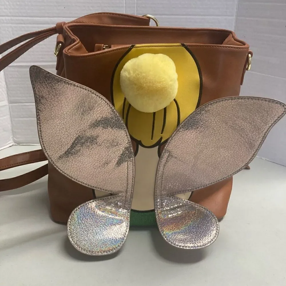 DANIELLE NICOLE Disney‎ Parks Tinkerbell Convertible Backpack Handbag Brown - Picture 12 of 12